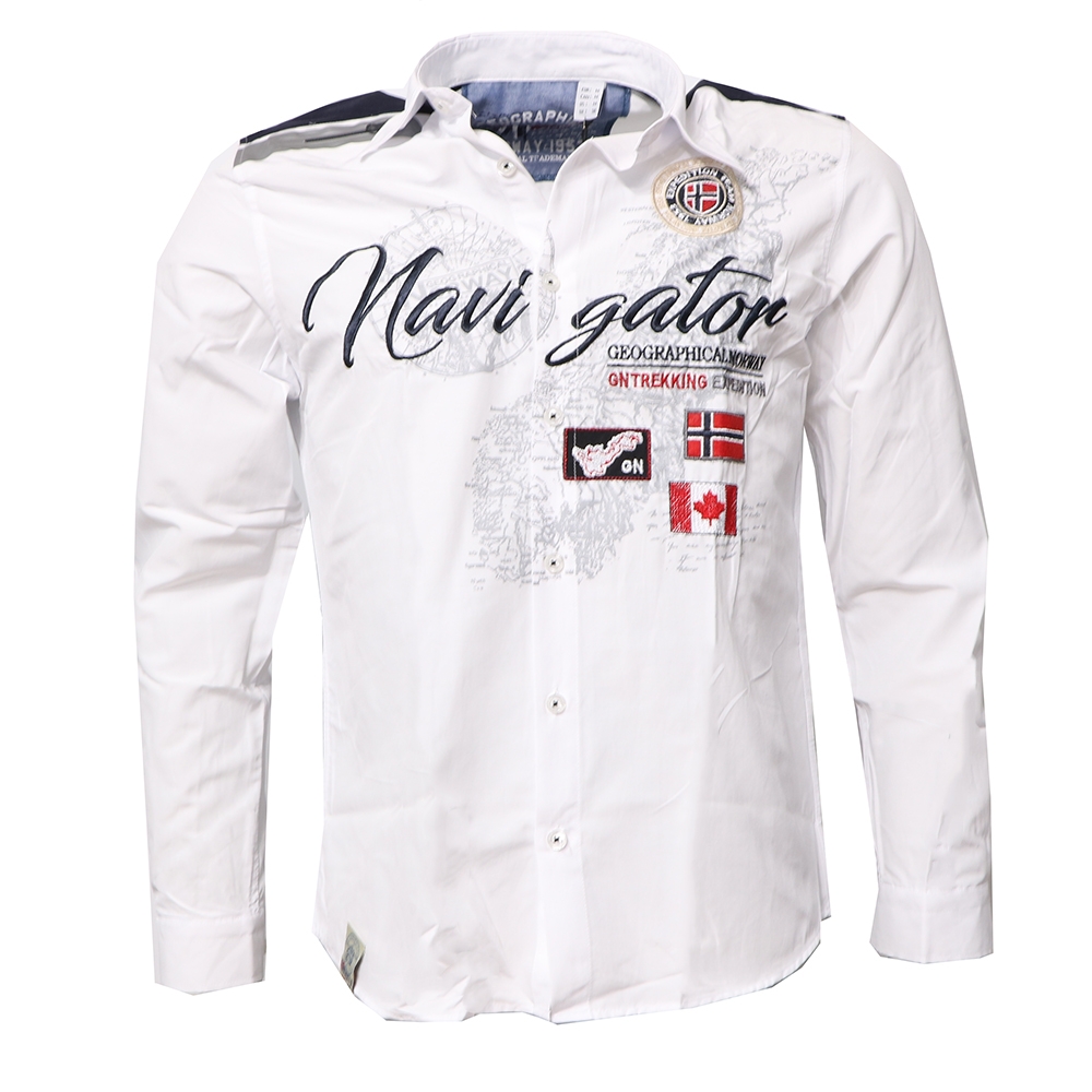 GEOGRAPHICAL NORWAY košile pánská ZARIMINEL LS MEN 100 XL, bílá