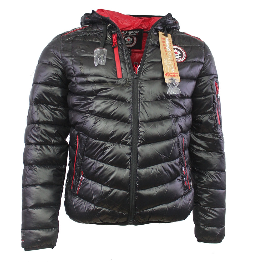 CANADIAN PEAK bunda pánská BALASKO se sluchátky v kapuci DRY TECH 4000 XL, černá