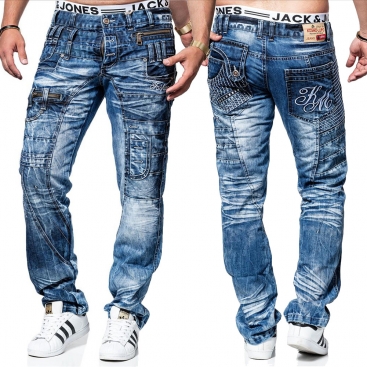 KOSMO LUPO kalhoty pánské KM134 jeans džíny