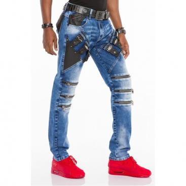 CIPO & BAXX kalhoty pánské CD461 slim fit L:34 jeans džíny