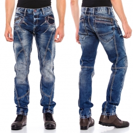 CIPO & BAXX kalhoty pánské CD563 L:32 regular slim fit jeans džíny